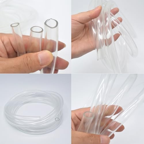 Siphon Hose - 3/8" ID 1/2" OD, 10 Ft Flexible PVC Tubing, Multipurpose Reinforced Pond Tubing - Thumbnail 6
