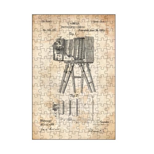 artboxONE-Puzzle S (112 Teile) Reise Antike Fotoapparat II (Antik) - Puzzle antike fotoapparat Foto fotoapparat