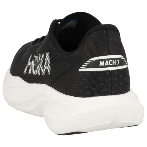 HOKA Hoka Women's Mach 7 Sneaker, Black/White, 8