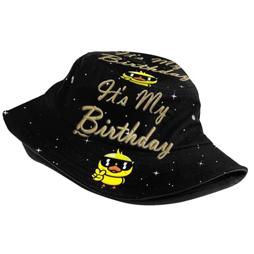 Image of Funny Duck Bucket Hat Fisherman Hat Beach Travel Sun Hat Outdoor Cap for Unisex Men Women