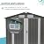Verano Garden 6x4 FT Outdoor Storage Shed, Galvanized Steel Metal Garden Shed, Double Door W/Lock, Outdoor Storage Tool House for Backyard, Patio, Lawn