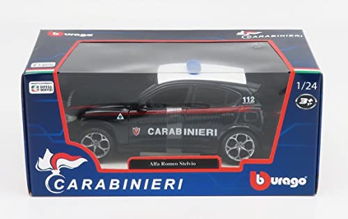 Brago Italy Police Car Mini Car 1/24 Alfa Romeo Stelbio 2017 Calavieri [Parallel Import] #TOP5