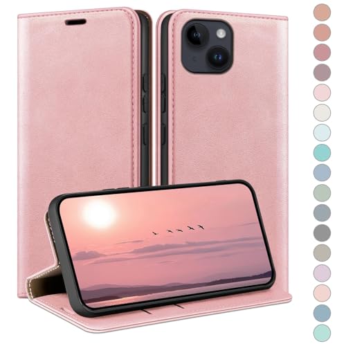 Coque iPhone 14 Plus antichoc étui portefeuille anti-piratage RFID