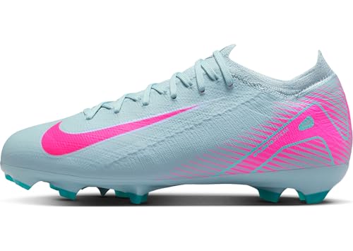 Nike Jr. Mercurial Vapor 16 Pro Little/Big Kids' FG Low-Top Soccer Cleats (HF5448-301, Ocean Cube/Pink Blast) Size 1