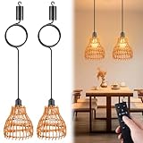 Suspension Luminaire Rotin Boho en rotin à piles : Notre Suspension Luminaire Rotin Boho en rotin est alimentée par 4 piles AA et offre jusqu'à 120 heures de lumière blanche douce et chaude. Cette Lampe Suspendue d'extérieur pratique est l'alternative parfaite aux lampes solaires ou sur secteur, résistante aux intempéries et au manque de lumière. La Suspension Luminaire Rotin Boho en rotin garantit un éclairage fiable.