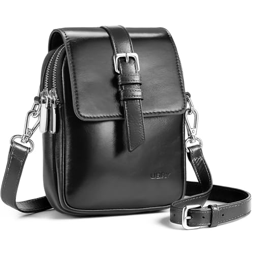 Image of Genuine Leather Crossbody Bags for Women, Small Crossbody Bag for Women，Phone Purses with Adjustable Strap for Travel