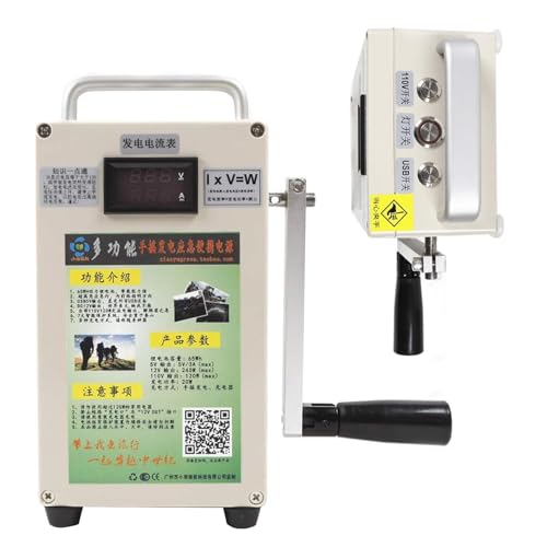 Generador de manivela, 150W, cargador manual de emergencia para camping y carga de teléfono miniatura 1