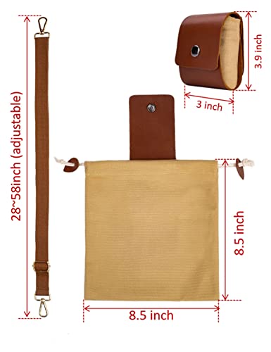 Foraging Bag Adjustable Shoulder Strap Canvas Foraging Pouch for Hiking Bushcraft - Image 4