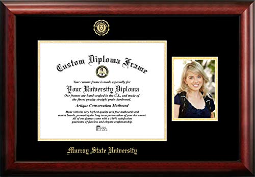 NCAA Murray State Racers Unisex Murray State University 14 x 11 Inches Gold Embossed Diploma Frame with 5 x 7 Inches Portrait Gold Embossed Diploma Frame with 5 x 7 Inches Portrait Brown One Size