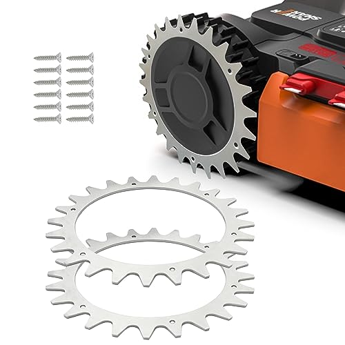 PowerWerk Puntas de Acero Inoxidable para Robot cortacésped de 3 mm para Modelo Worx S/M Mejora de tracción para Robot cortacésped Tornillos de Acero Inoxidable Accesorios Ruedas Off-Wheel