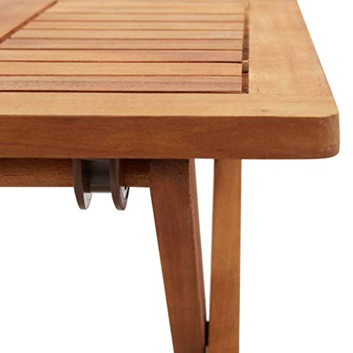 Beistelltisch Outdoor Wetterfest VidaXL Solider Teakholz Couchtisch 60 X 36 Cm In Braun. Moderner Terrassentisch Wetterfest