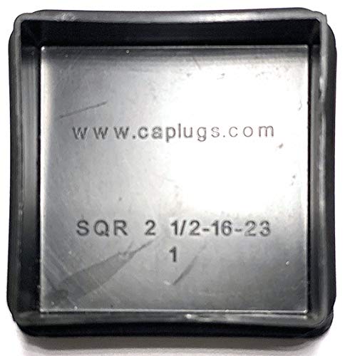 SBD® (Pack of 10) 2.50 Inch / 2-1/2” - 16-23 Ga. Genuine CAPLUGS Make Square Plastic Plugs | Tubing End Cap, Furniture Glide Inserts | Fencing Post End Caps.