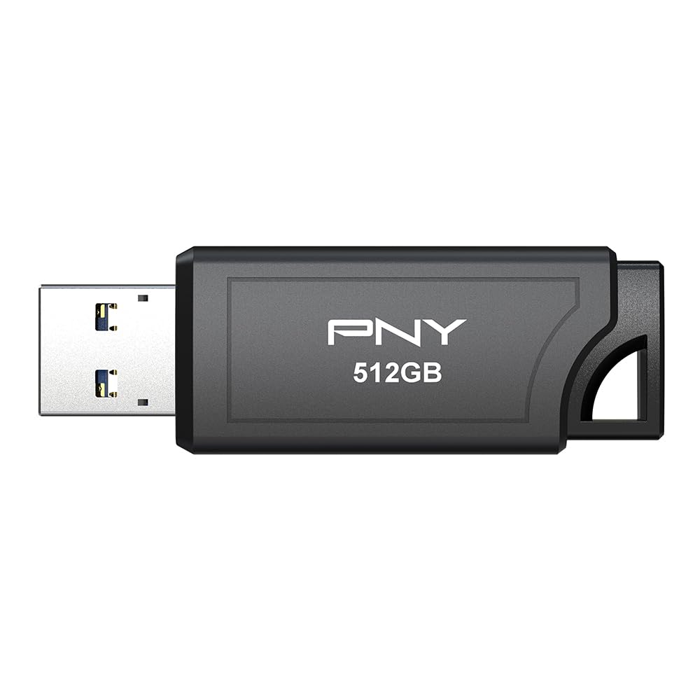 PNY 512GB USB PRO Elite V3 USB 3.2 Gen 2, fino a 1000 MB/s in lettura, 800 MB/s in scrittura, prestazioni estreme per archiviazione e trasferimento di dati, design metallo premium, connettore tipo A