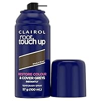 Clairol Root Touch-Up Root Concealing Spray, Medium Brown, 100ml, Instant Grey Coverage, Blends Naturally, Temporary, Water Resistant