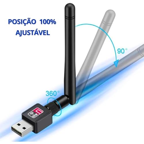 Antena Wifi 1200 Mbps, Adaptador Usb Wi-fi Wireless, Para Computador e Notebook, Certificada Pela An