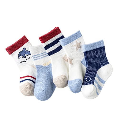 [スリーマッシュルーム] ベビー靴下 メッシュ素材 (M 12～15CM (12～36ヶ月）, カラー3)