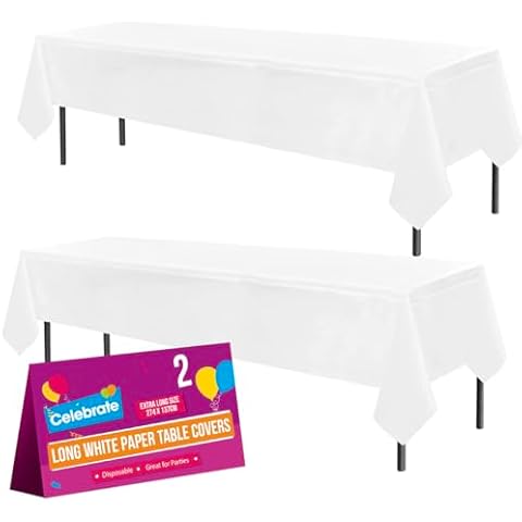 SOL Disposable White Tablecloths for Parties Cover