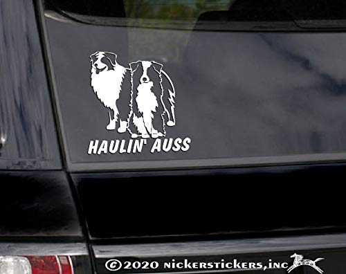 Haulin' Auss | Australian Shepherds Vinyl Decal by NickerStickers®