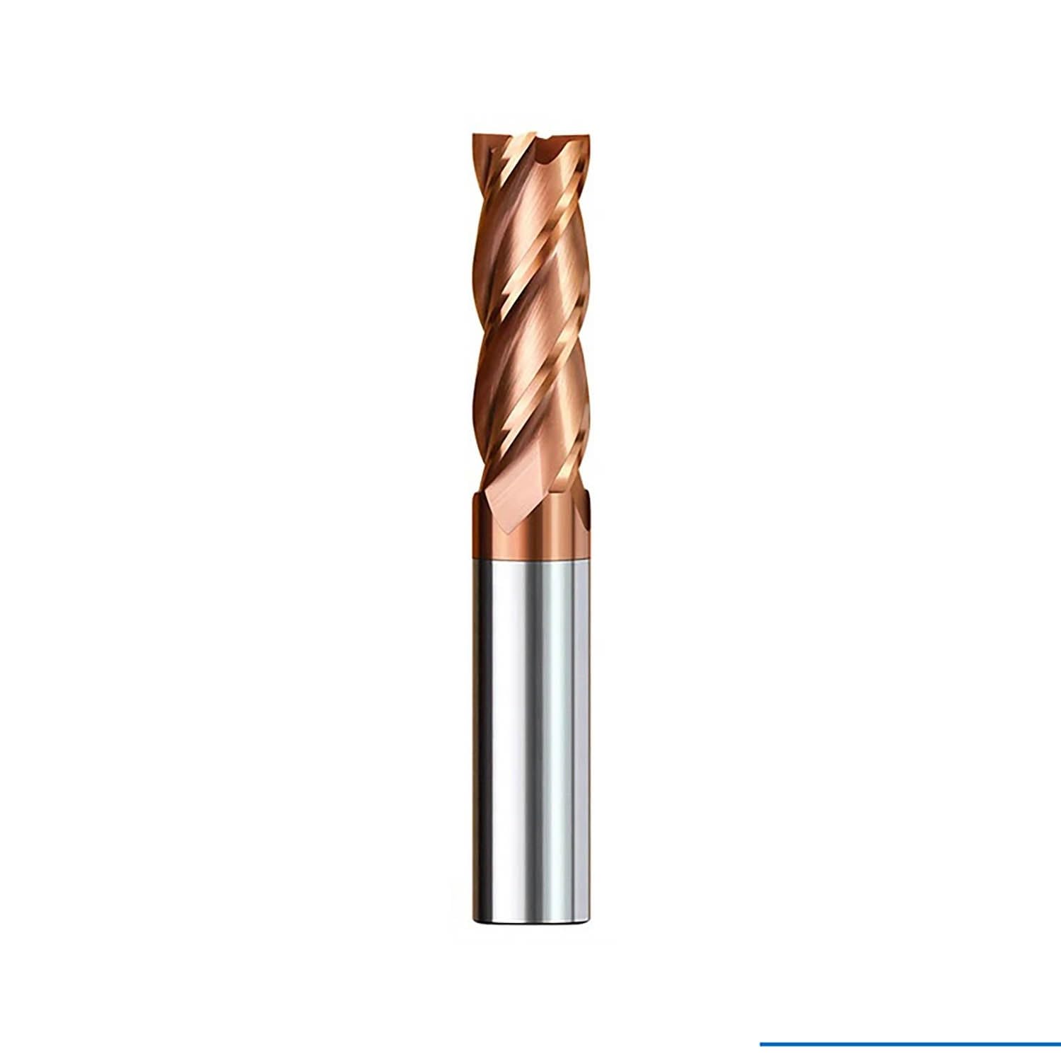 1-20mm Shank End Mill 4 Flute Milling Cutter TiCN Coated Carbide CNC Router Bit HRC60 CNC Machining Endmills Cutting Milling Tool(18x18x45x100L)