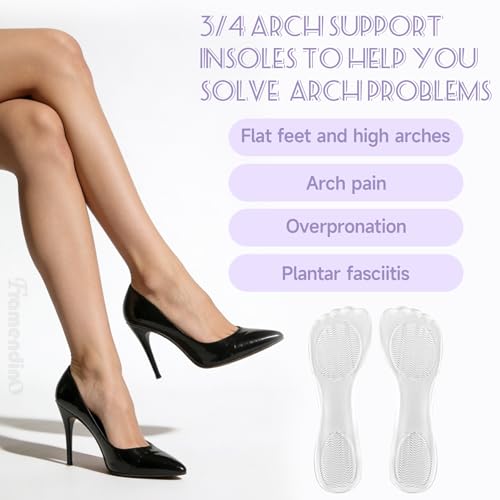 Framendino 6 Pack plantillas de gel transparentes para tacones miniatura 7