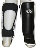 Ring to Cage R2C Hook&Loop Grappling Shin Instep - Open Back for Muay Thai, MMA, Kickboxing-Regular