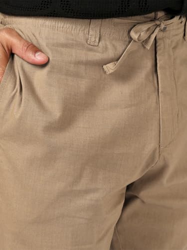 Image of Bewakoof Men's 100% Cotton Solid Regular Fit Trousers | Pant for man | Chinos pants for men | Men trousers | Casual Pants for Men | Trousers for man | Men's Regular Casual Pants | Cotton Pant for Men | Everyday Casual | Utility Streetwear | Lightweight & Flexible