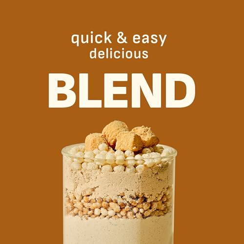 Flimeal Brown 17Grains Protein Shake, 20g Protein, Low Sugar, Keto-Friendly Meal Replacement Shake, 22.22oz, 14 Servings, With Crunchy Protein Crisps