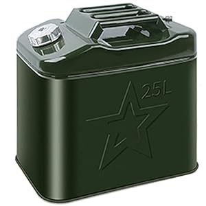 CHUNTIANMEI 10l, 20l, 25l, 30l, 35l,40l, 50l, 60l Benzinkanister Metall Verdicktem, Tragbarer Kraftstoff Kanister, Transport/lagerung/Reisen/C...