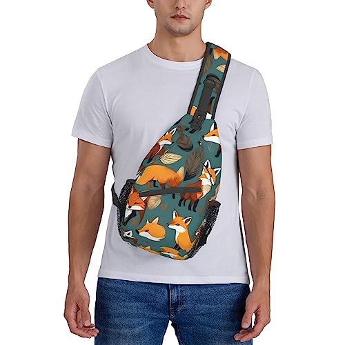 Cross body bag renards imprimé polyvalent avec sangle ajustable