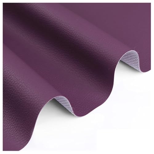 Tissu similicuir au mètre violet foncé 1m60x6m pour canapé et meubles