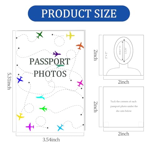 100 Pcs Passport Photo Holder Folders 5.31 x 3.54 Inch with Compartment to Place Photos Safely for Customers Deliver Pictures3