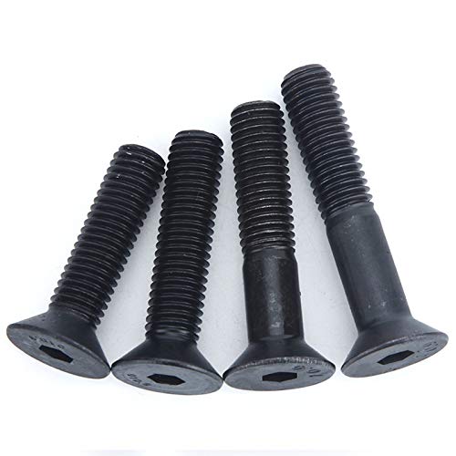 Image of 30 Pcs M6-1.0 x 35mm Flat Head Socket Cap Screws, Alloy Steel Grade 10.9, DIN 7991, Allen Socket Drive,Hex Drive,Black Oxide Finish (M6-1.0 x 35mm)