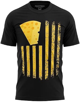 Cheese Head Shirt for Men, Green Bay Football Shirt, USA Flag Football Fans Gameday Apparel