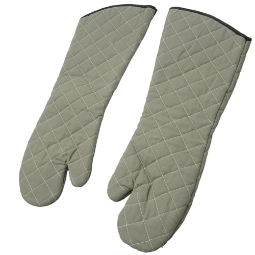 MospdyGear 1 Paar 60 cm Lange Baumwoll-Ofenhandschuhe, Hitzebeständige Backhandschuhe, Geeignet für Industrielle Großöfen und zum Schutz beim Grillen (60 cm)