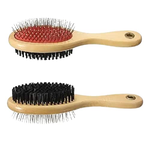 Toms Pet Mall 2 in 1 Wooden Dog Brush | Cat Brush | Puppy Brush | Double Sided | for Dog Grooming Kit | | Pet Hair Remover Brush | Pet Brush | Dog Brushes for Grooming (B0BDMJ74C4) Amazon Price History, Amazon Price Tracker