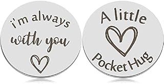 SABAN I Am Always with You Gift, Long Distance Relationship Gifts, Pocket Hug Token, Thinking of You, Positive Gifts for Women, Little Pocket Hug, Pocket Hug Keyring for Lovers Family Frend (Y01)