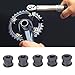 Single Chainring Bolts, Alloy Chain Ring Bolts Durable Rust Protection Light Weight 5 Pcs for Mountain Bike(Black)
