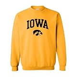 AW03 - Iowa Hawkeyes Arch Logo Crew Sweatshirt - Medium - Gold