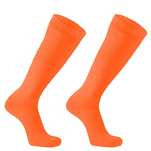 Image of DOOVID Casual Knee High Socks for Women Tube Socks Elasticity Athletic Socks Thin Stripe Knee High Stockings