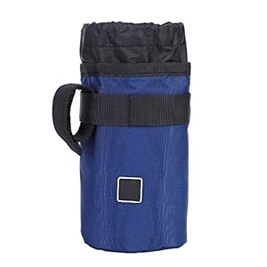 Bike Bottle Holder, Insulated Bike Carrier Bag Bicycle Water Bottle Holder Bag, Insulated Stem Bag Frame & Handlebar Attachment Cup Holder for Drinks, Food, Snack Storage(Dark Blue)