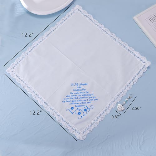 Image of MIXJOY Something Blue Gift for Bride, Wedding Day Bridal Blue Pearl Angel Wings Bouquet Garter Charm for Bride to Be