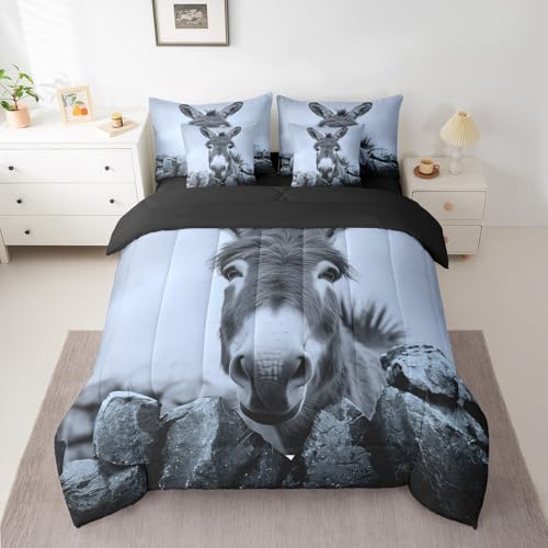 Erosebridal Donkey Comforter Set Queen 7-Piece Bed in a Bag