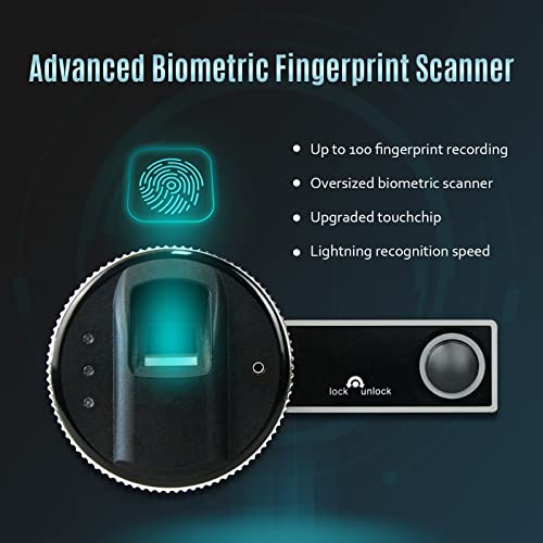 Sekam Biometric Fingerprint Safe Box, Security Safe With Fingerprint Access, Personal Safe With Electronic Lock, Safe Box Waterproof Fireproof, Home Safe For Cash Jewelry Important Documents Guns #TOP1