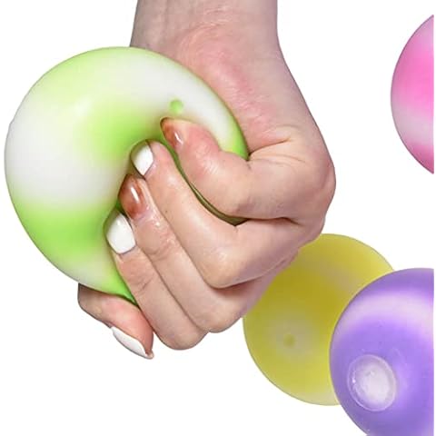 Eternitry Spongy Stress Ball Squeeze Anti-stress Ball Fidget Toys Tie-dye Flour Ball Elastic Tension Soft Rubber BallRestless Ball Cover