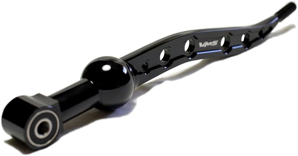 VMS Racing Dual Bend SHORT THROW SHIFTER in BLACK CNC Aluminum for Honda Civic (88-00) and Del Sol (93-97) EK EK4 EK9 EM1 EF EF9 EG EG6 EJ1 D15 D16 B16 B18 JDM 88 89 90 91 92 93 94 95 96 97 98 99 00 1988 1989 1990 1991 1992 1993 1994 1995 1996 1997 1998 1999 2000