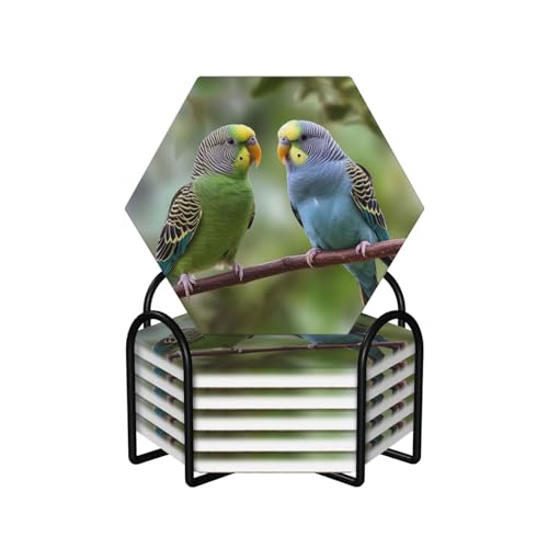 Ensemble de dessous de verre en céramique et liège idée cadeau déco