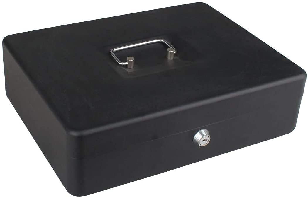 Bloriza Cash Box | Cash Box with Lock and Key | Large 10 Inch Cash Box with Note and Coin Compartments | Money Tray Perfect Secure Storage for Loose Change (10 Inch) (B0CHFDXZCM) Amazon Price History, Amazon Price Tracker