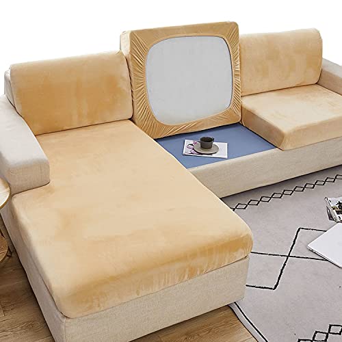 Housse de coussin de canapé extensible en velours 1 à 4 places