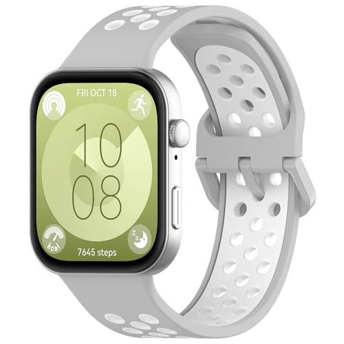 BYISYUE Respirable para Huawei Watch Fit 3, Silicona Deporte Brazalete Pulsera de Repuesto para Huawei Watch Fit 4/4 Pro