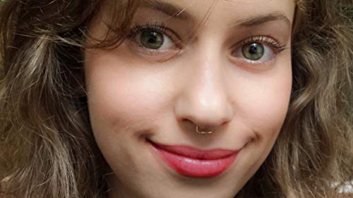 Fake Septum Piercing Clip On Nose Ring Square Goldfill Cuff #TOP2